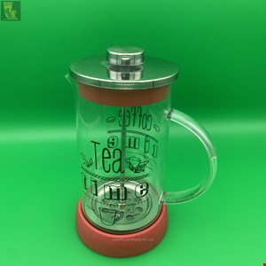 فرنچ پرس شیشه ای سلیکونی متوسط